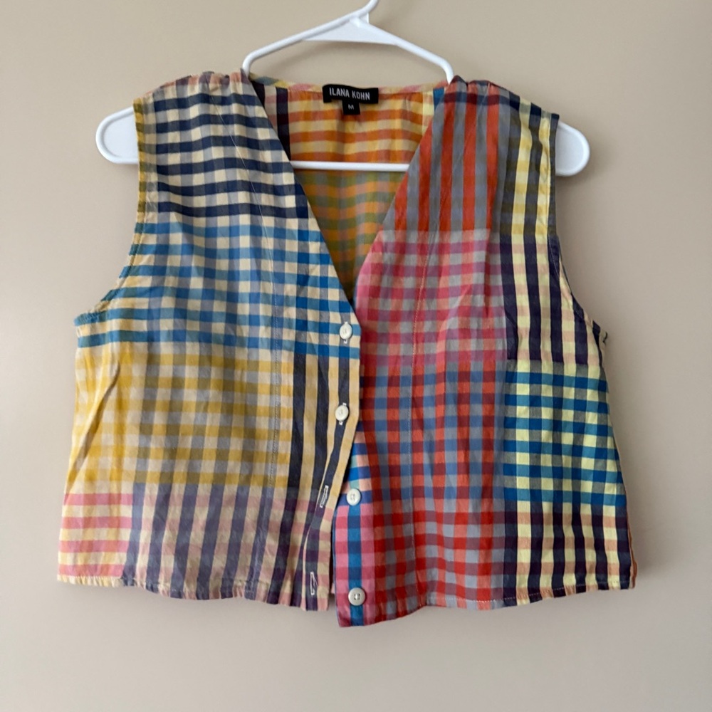 Ilana Kohn Multicolor Plaid Audrey Crop Top